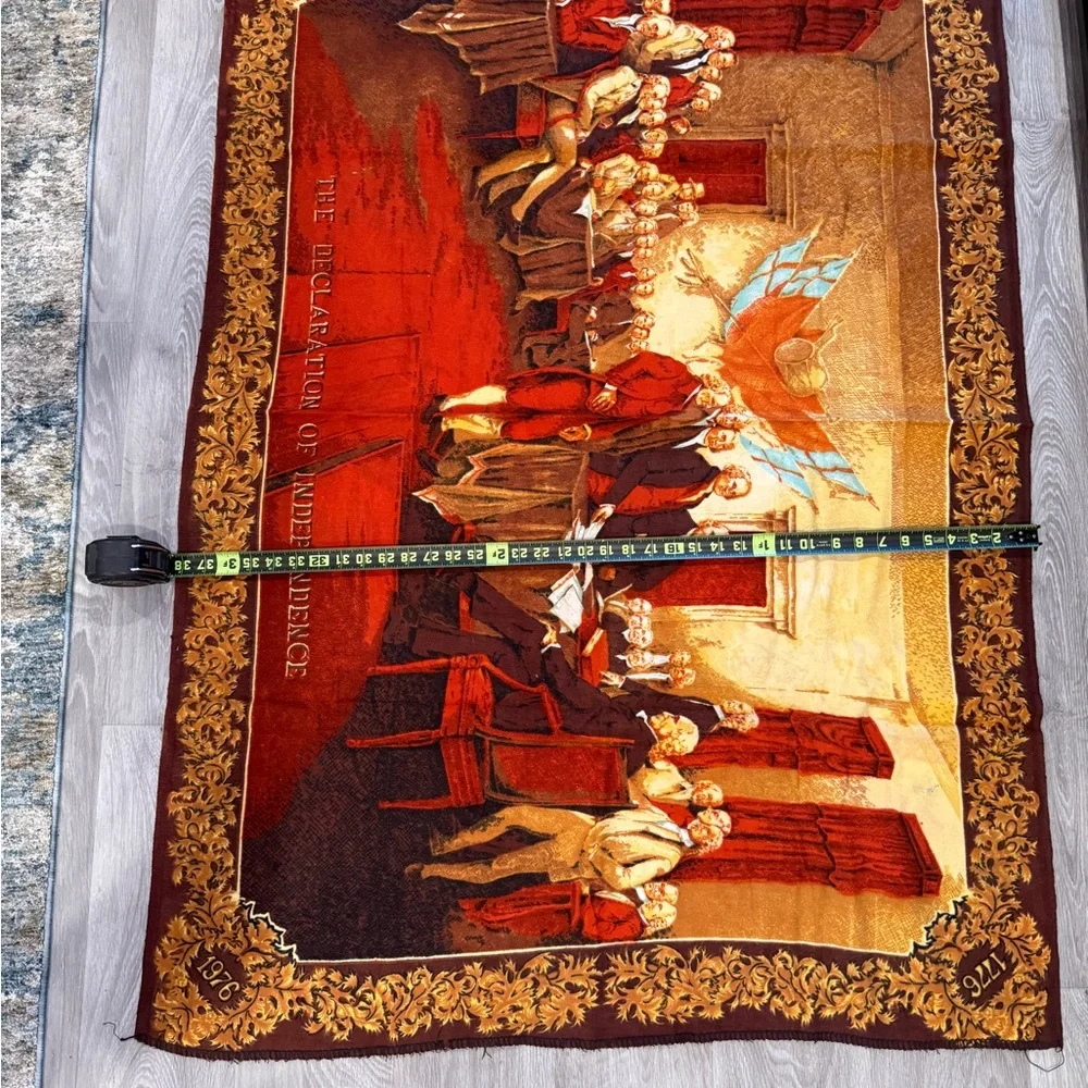 Vintage Tapestry The Declaration of Independence Historical Scene Large 55”x38”